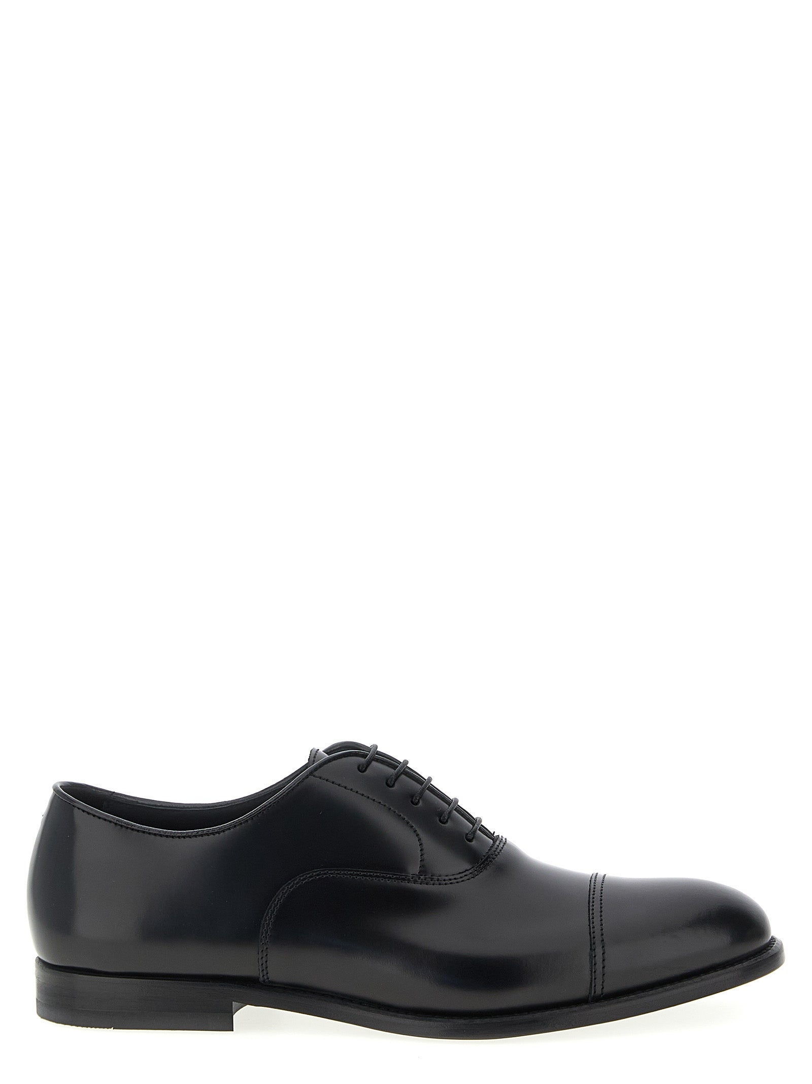Black Calfskin Oxfords And Derbies