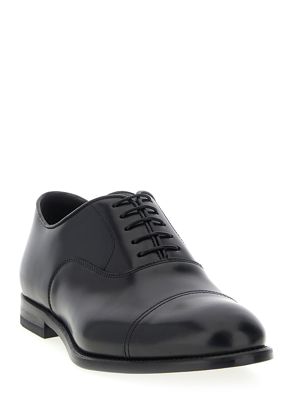 Black Calfskin Oxfords And Derbies