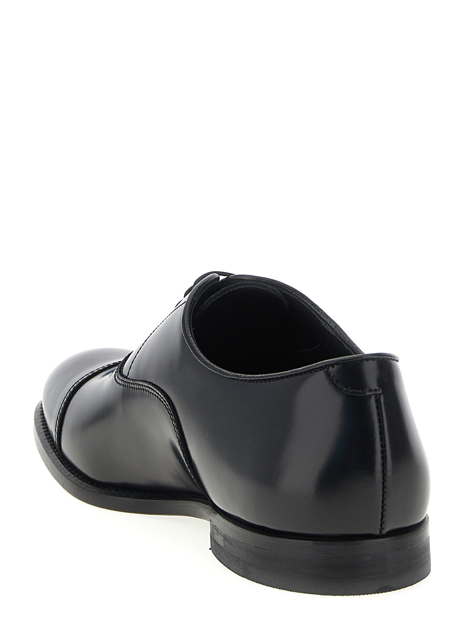 Black Calfskin Oxfords And Derbies