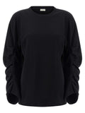 Black Cotton Long Sleeve T-Shirt