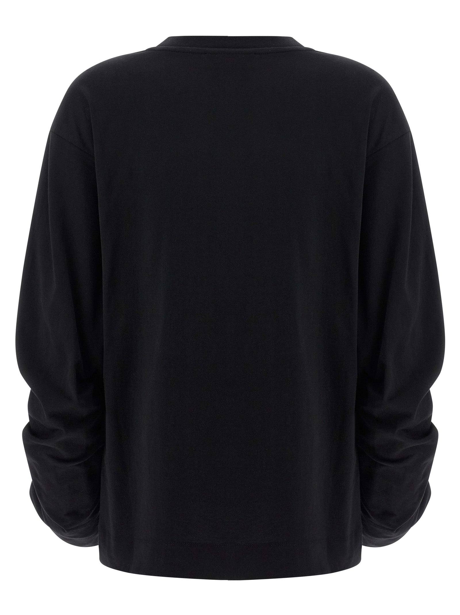 Black Cotton Long Sleeve T-Shirt