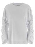 White Cotton Long Sleeve T-Shirt