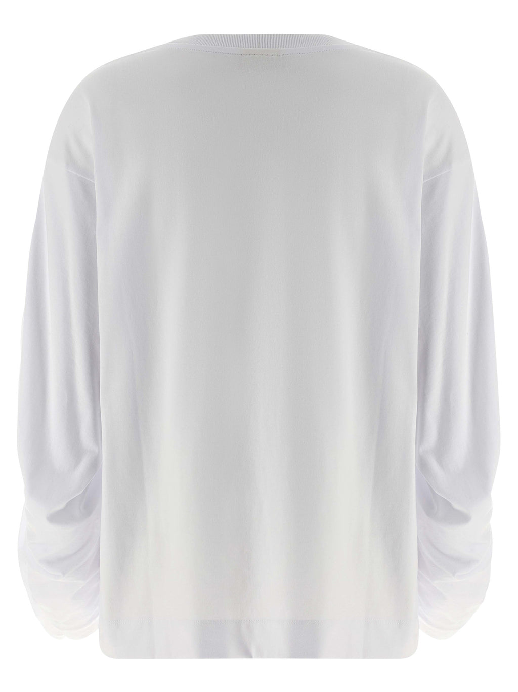 White Cotton Long Sleeve T-Shirt