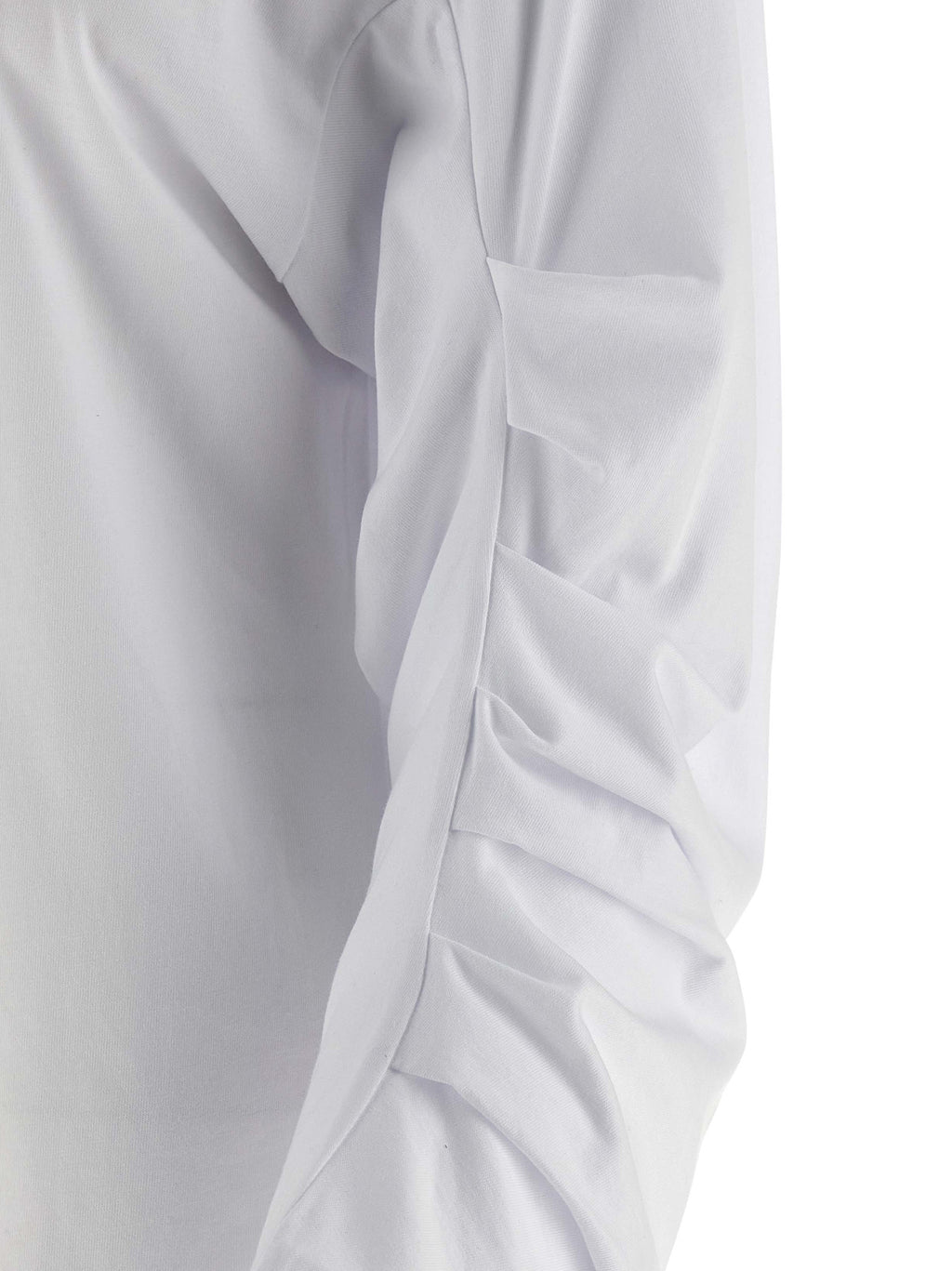 White Cotton Long Sleeve T-Shirt