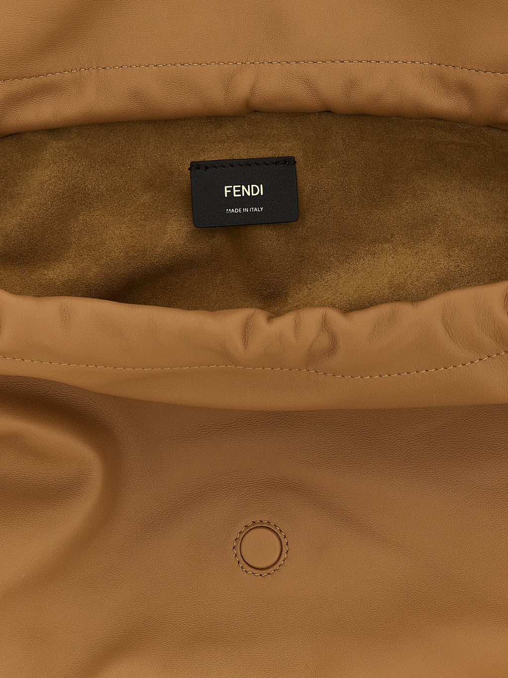Beige Lamb Leather Shoulder Bag