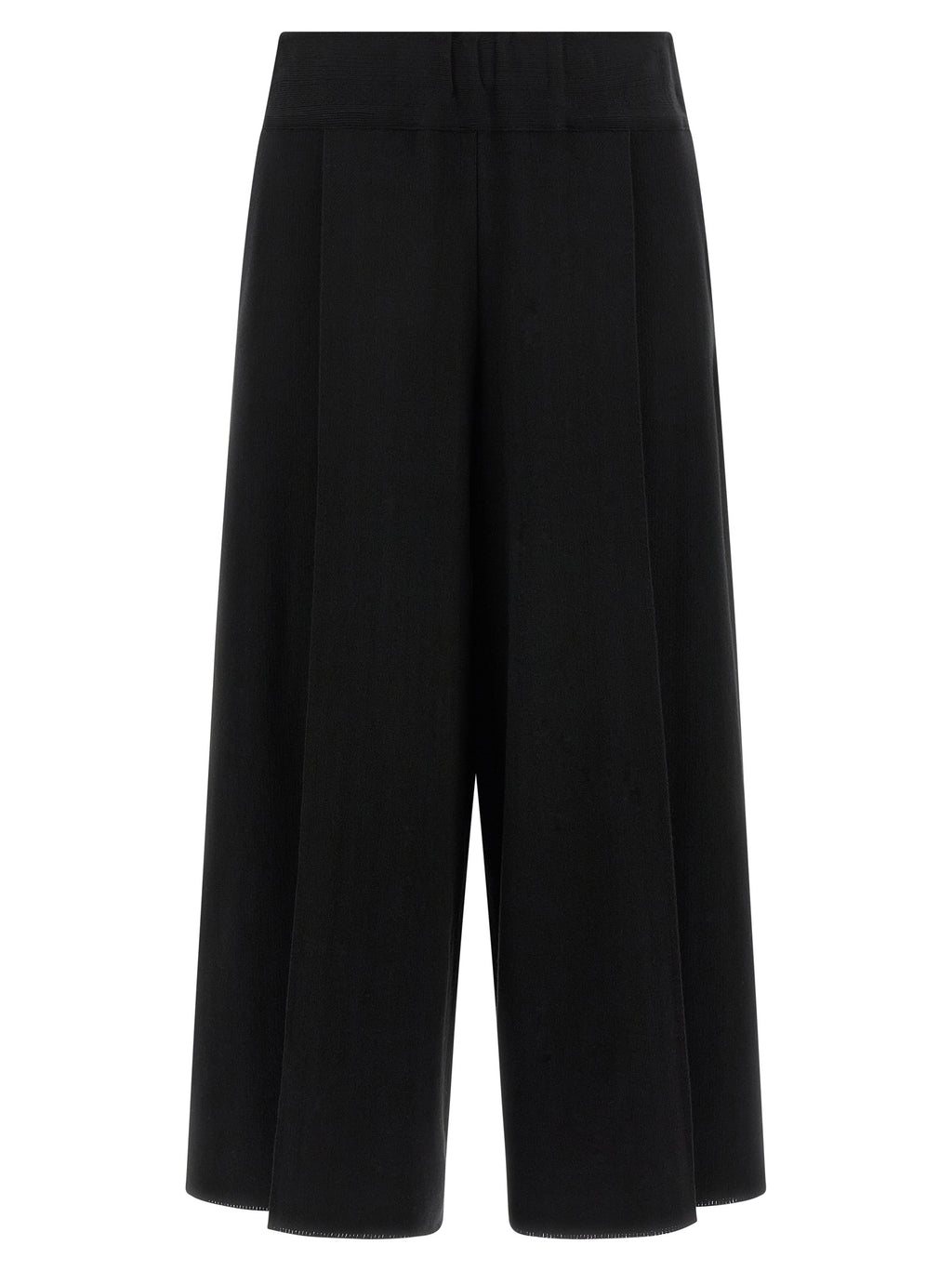 Black Cotton Casual Pants