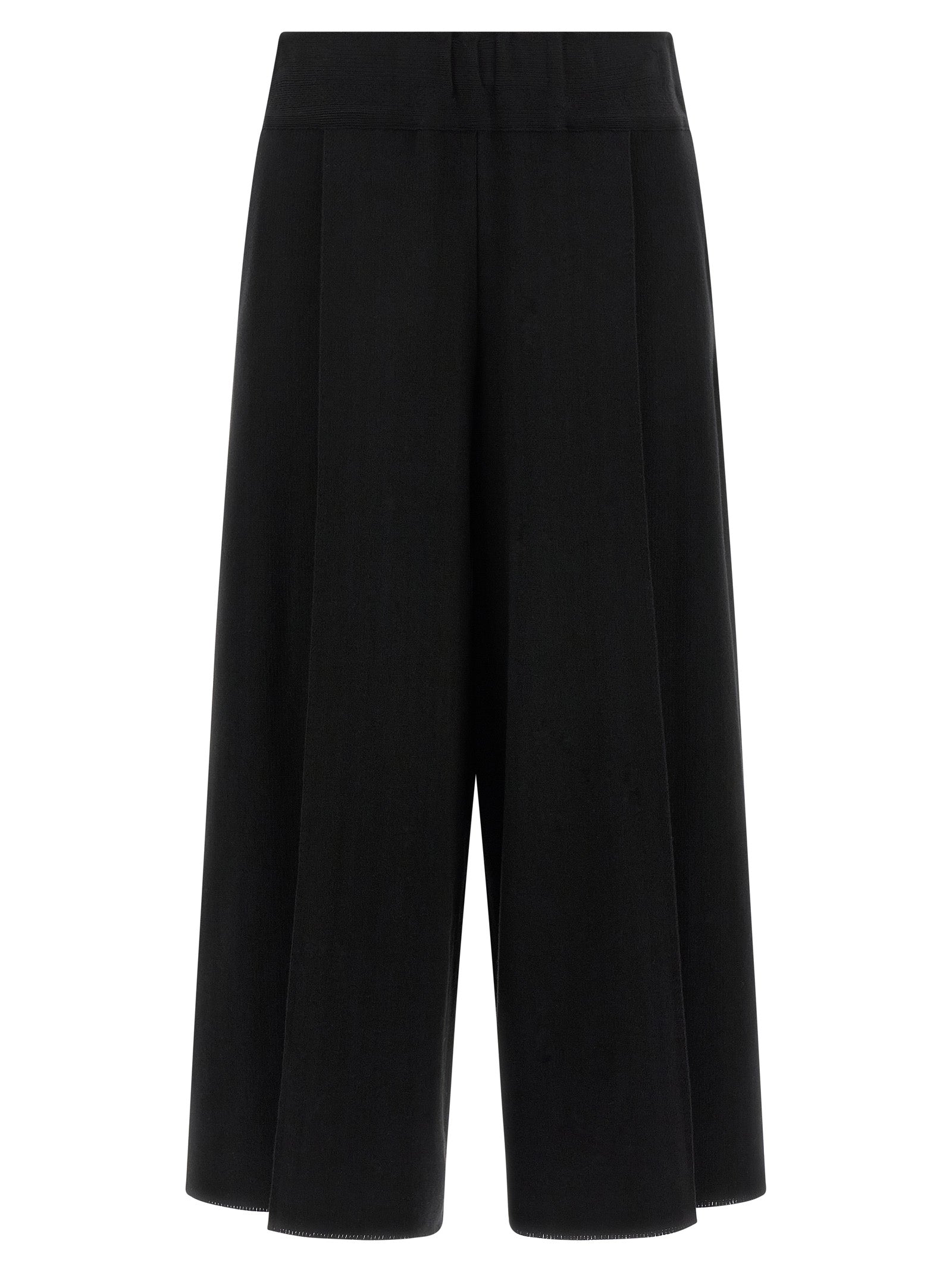 Black Cotton Casual Pants