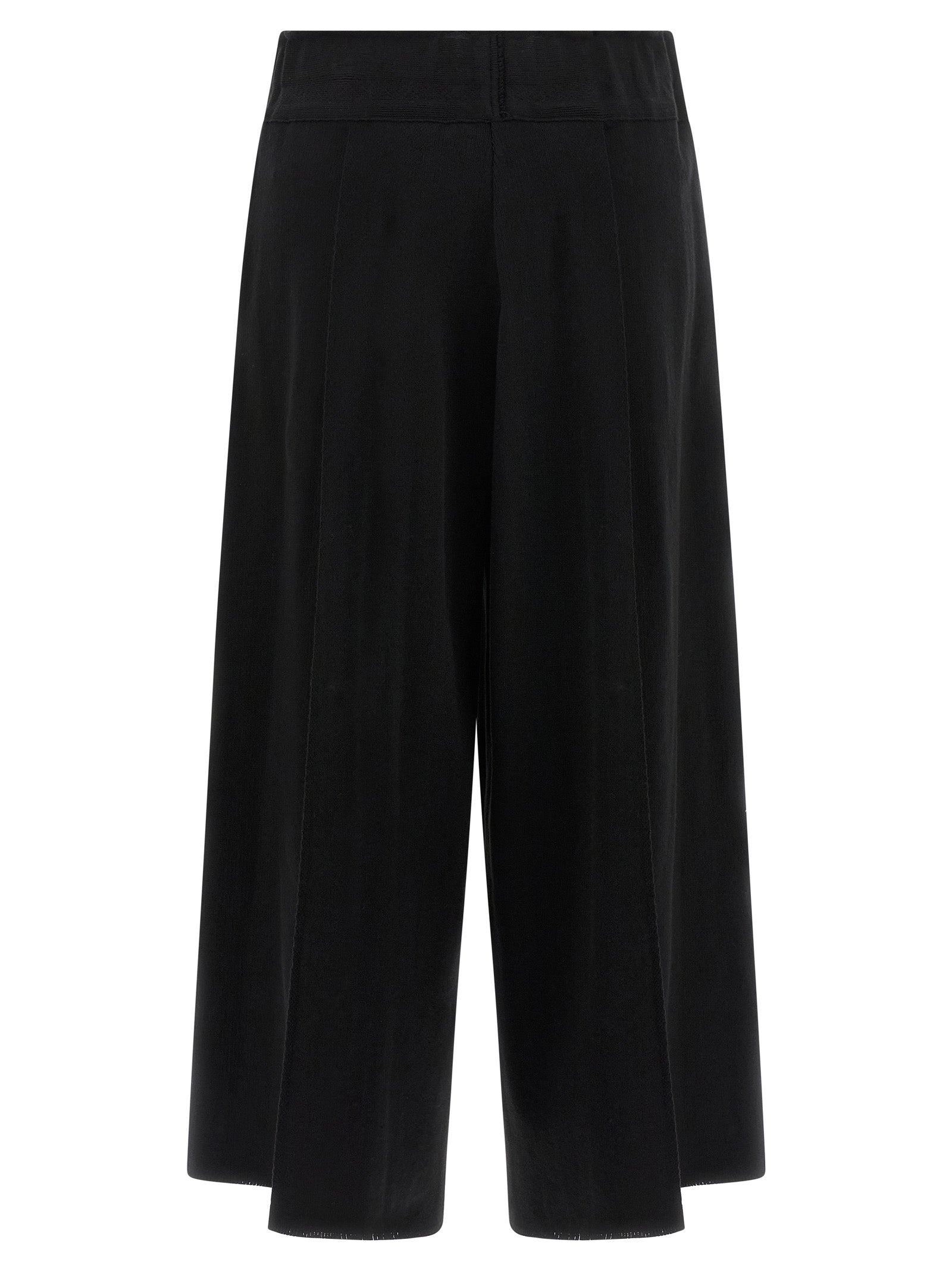 Black Cotton Casual Pants