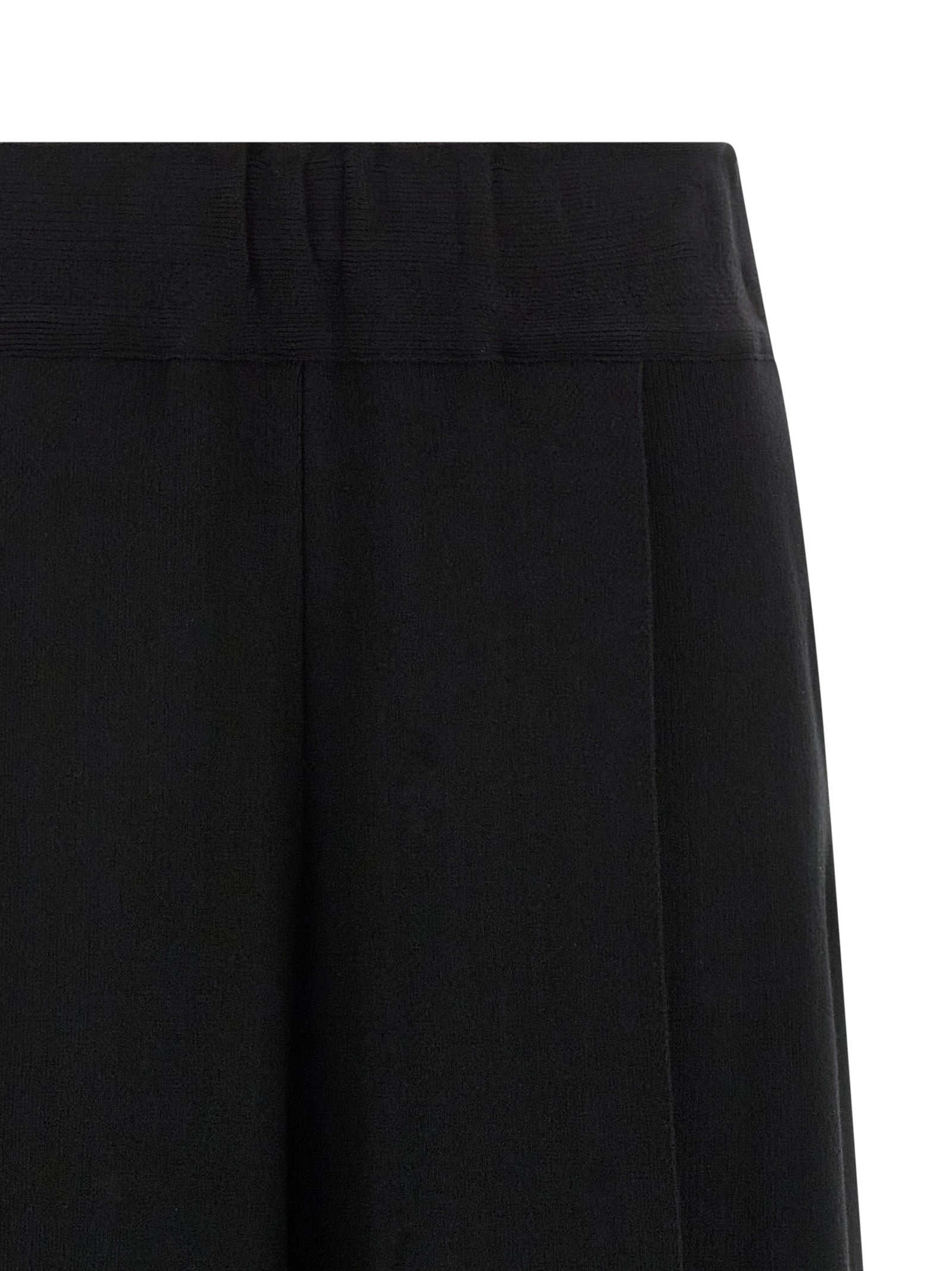 Black Cotton Casual Pants