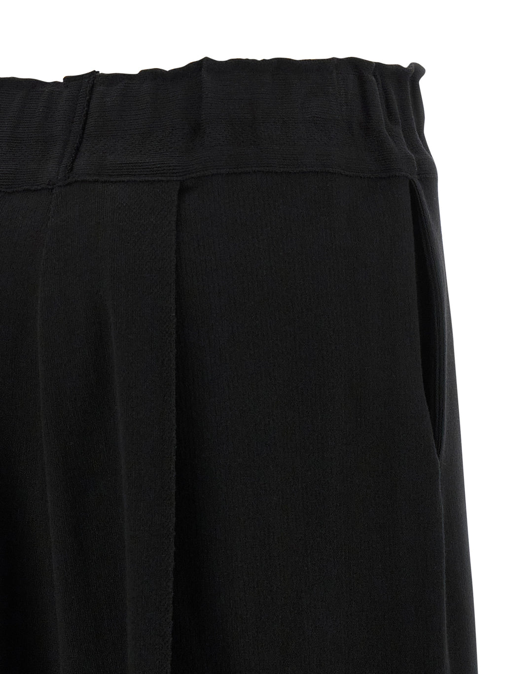 Black Cotton Casual Pants