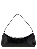 Black Calfskin Shoulder Bag