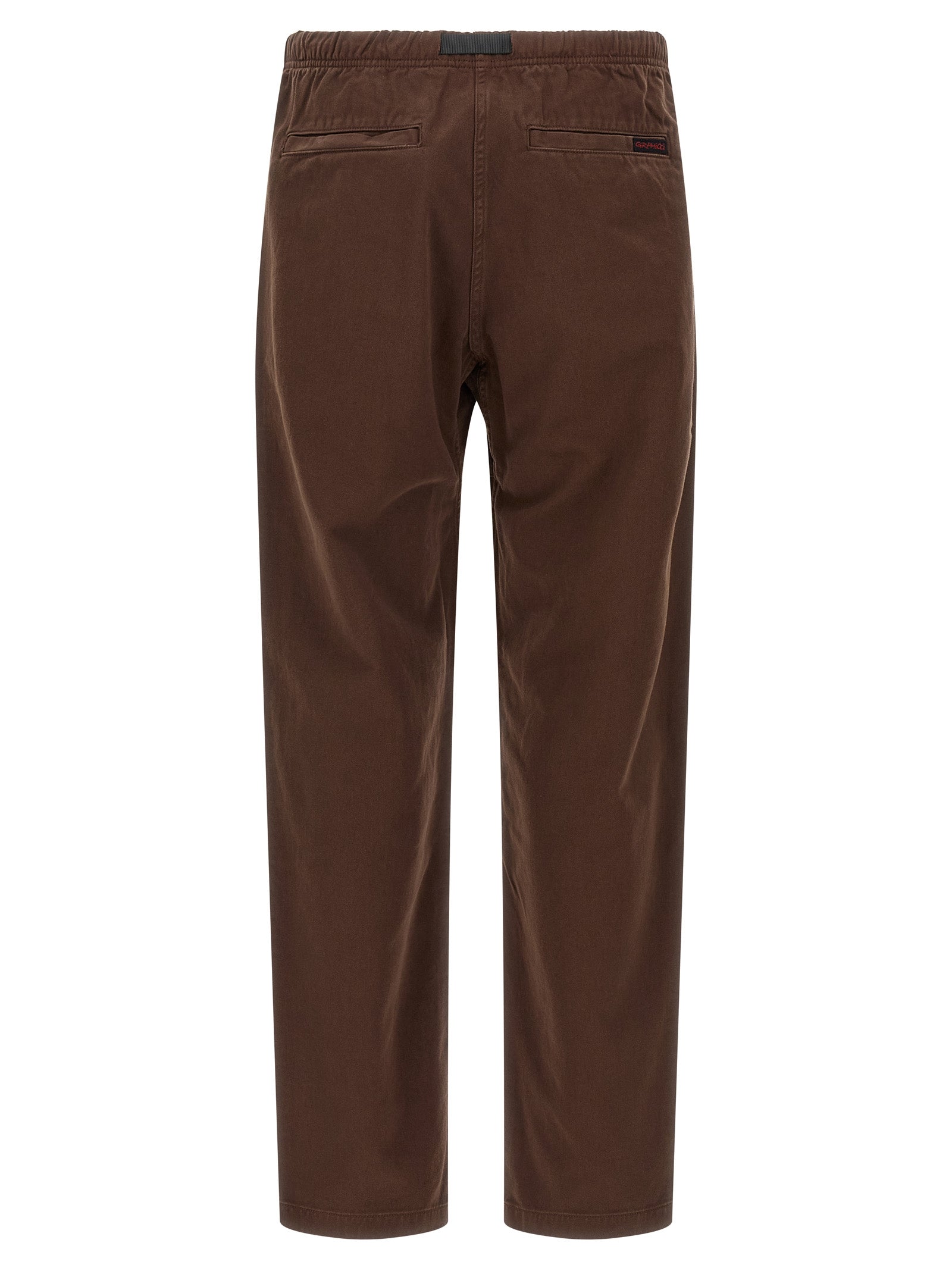 Brown Cotton Casual Pants