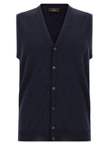 Blue Virgin Wool Cardigan