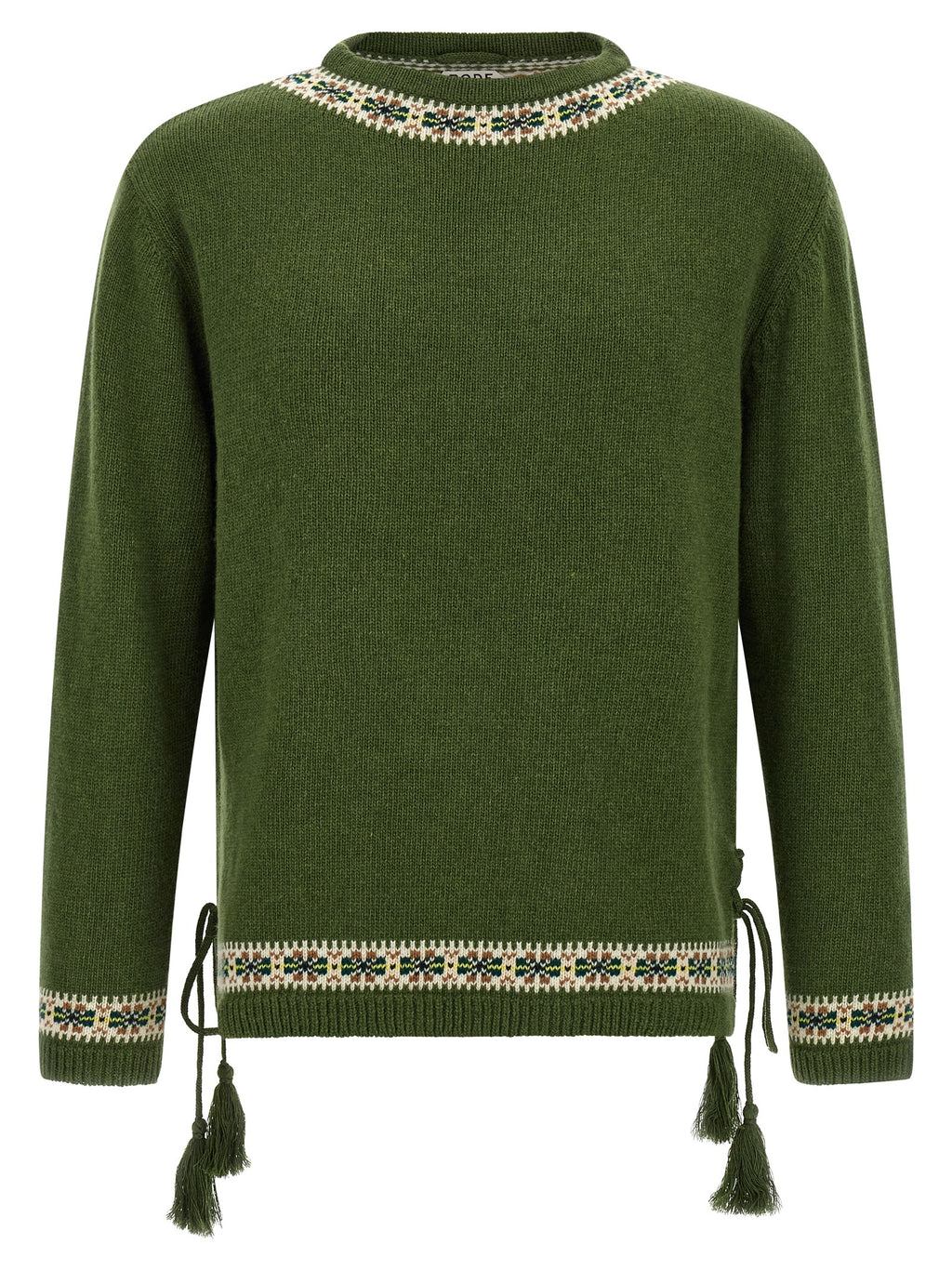 Bicolor Virgin Wool Cardigan