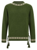 Bicolor Virgin Wool Cardigan