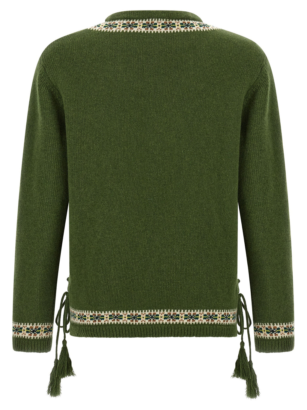 Bicolor Virgin Wool Cardigan