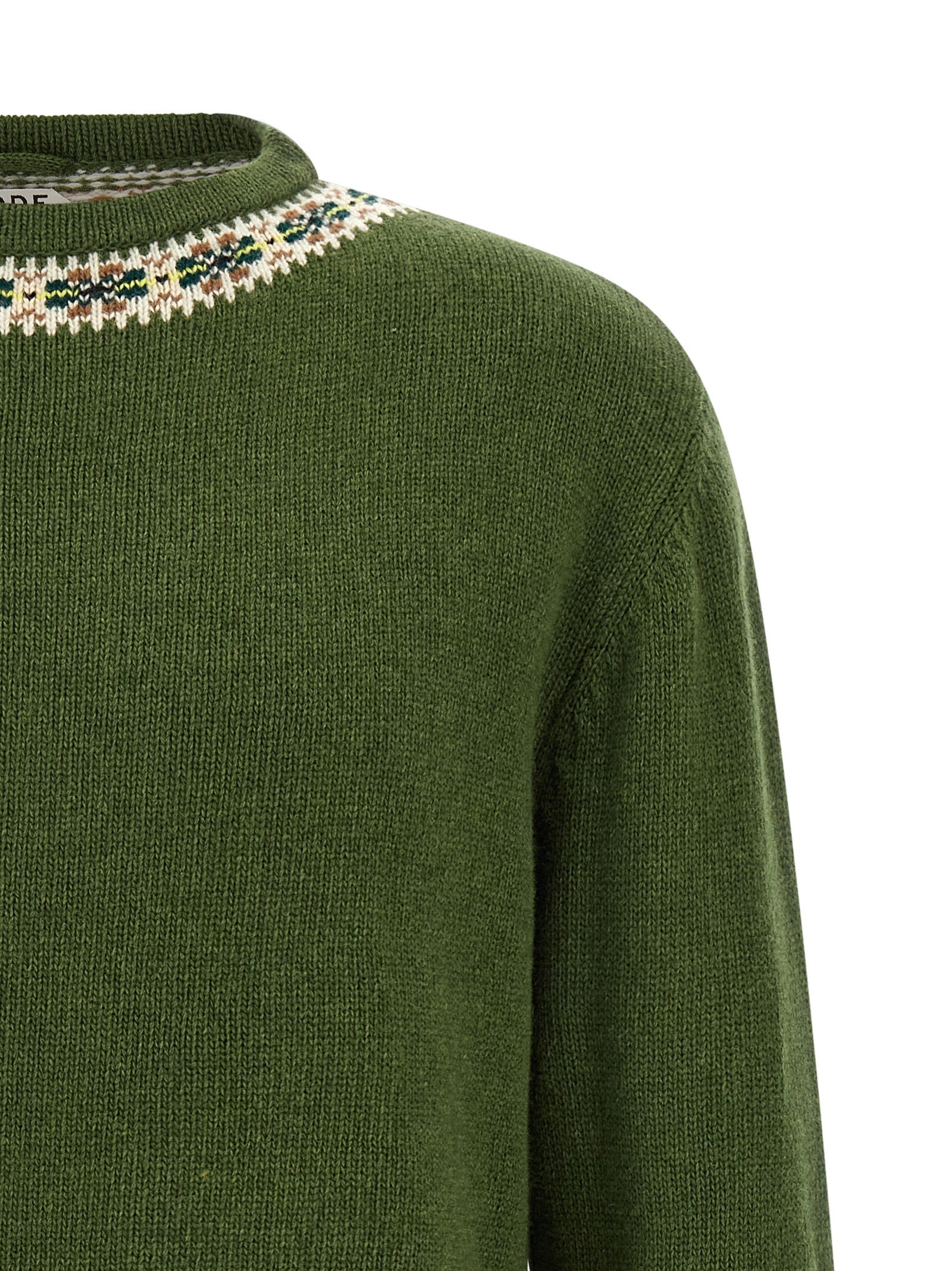 Bicolor Virgin Wool Cardigan