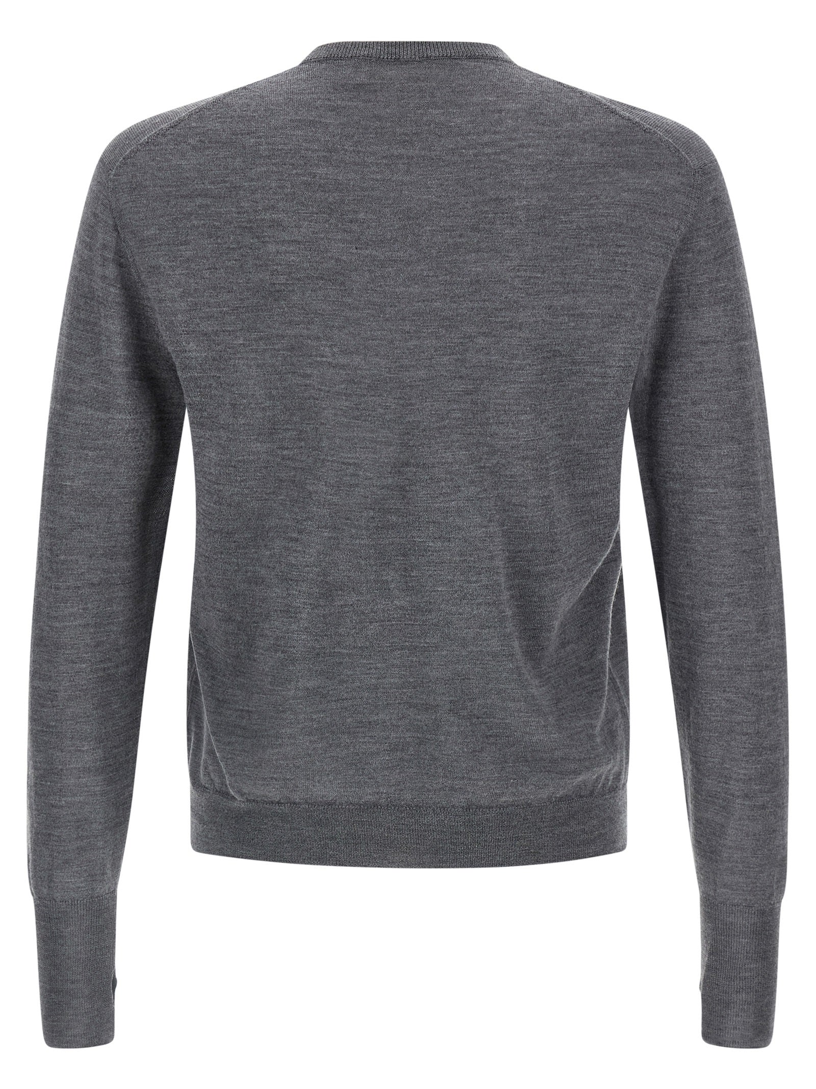 Gray Virgin Wool Cardigan