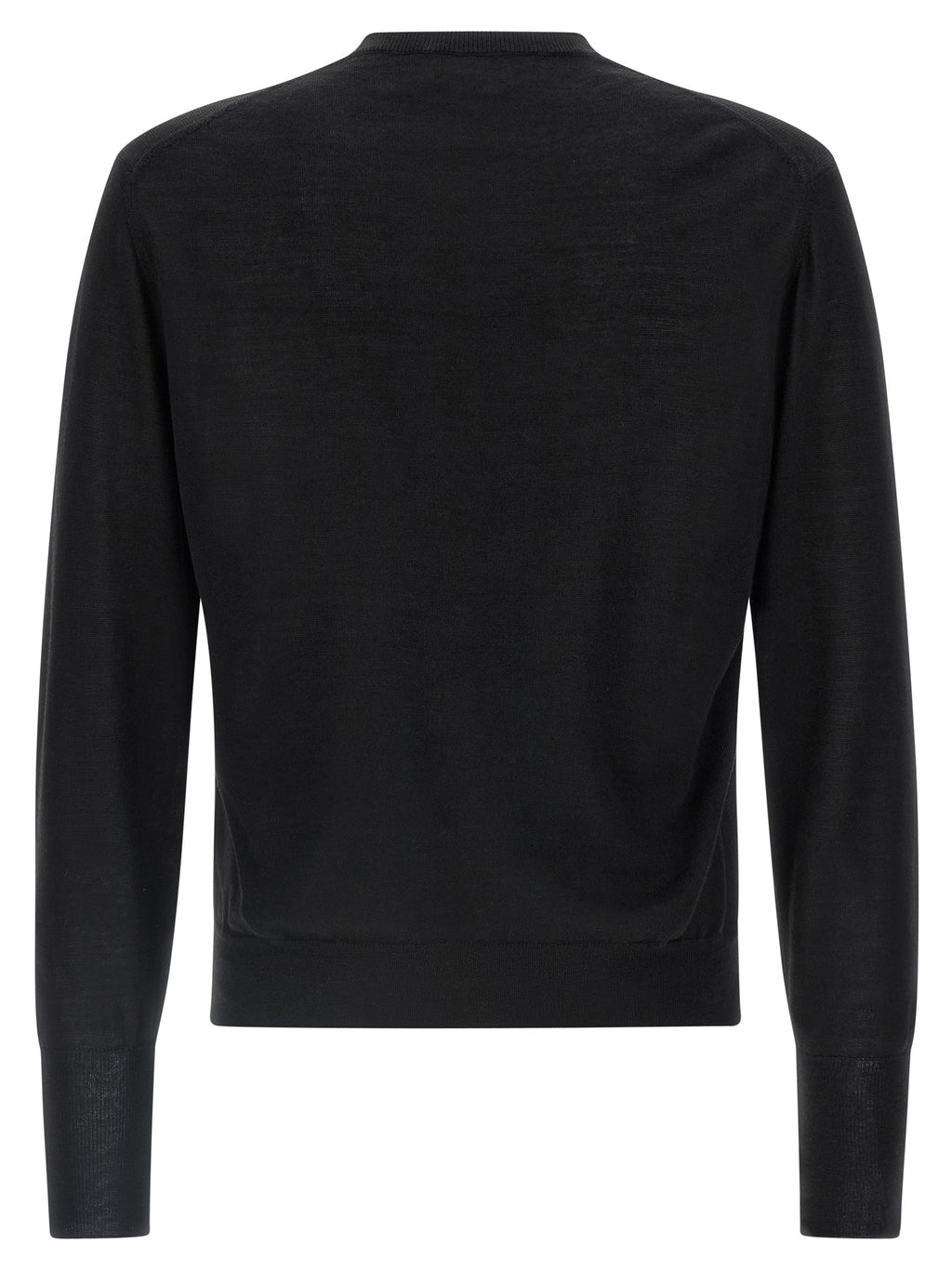 Black Virgin Wool Cardigan