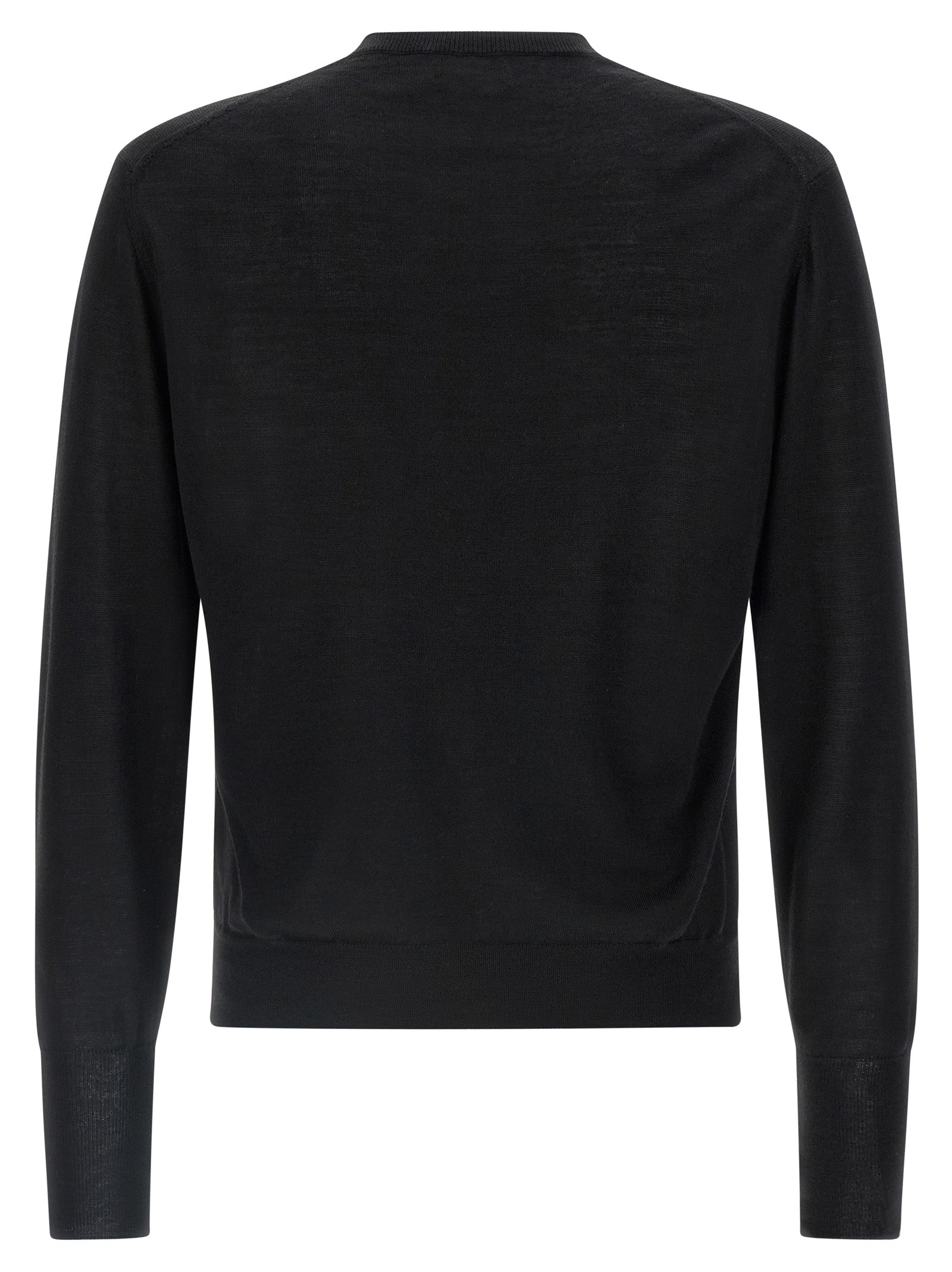 Black Virgin Wool Cardigan