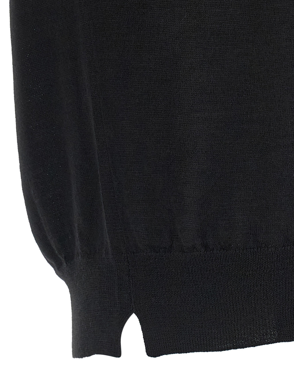 Black Virgin Wool Cardigan