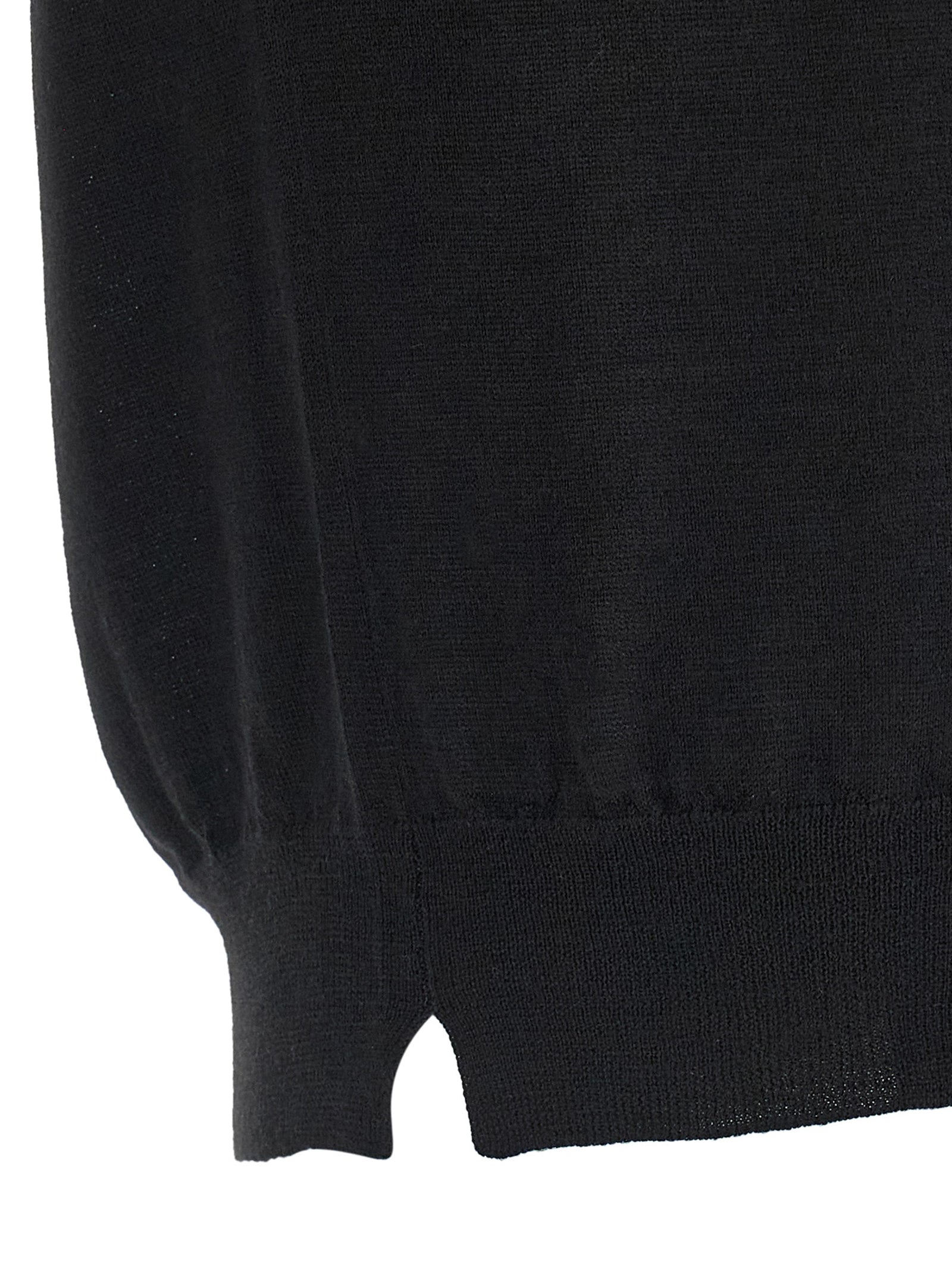 Black Virgin Wool Cardigan