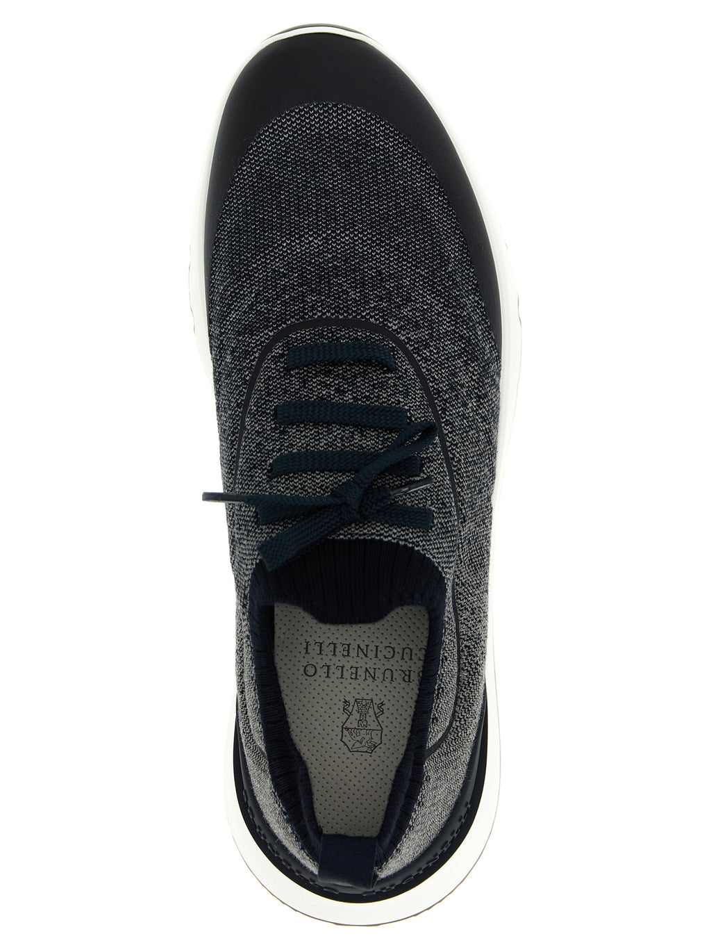 Blue Cotton Athletic Sneakers