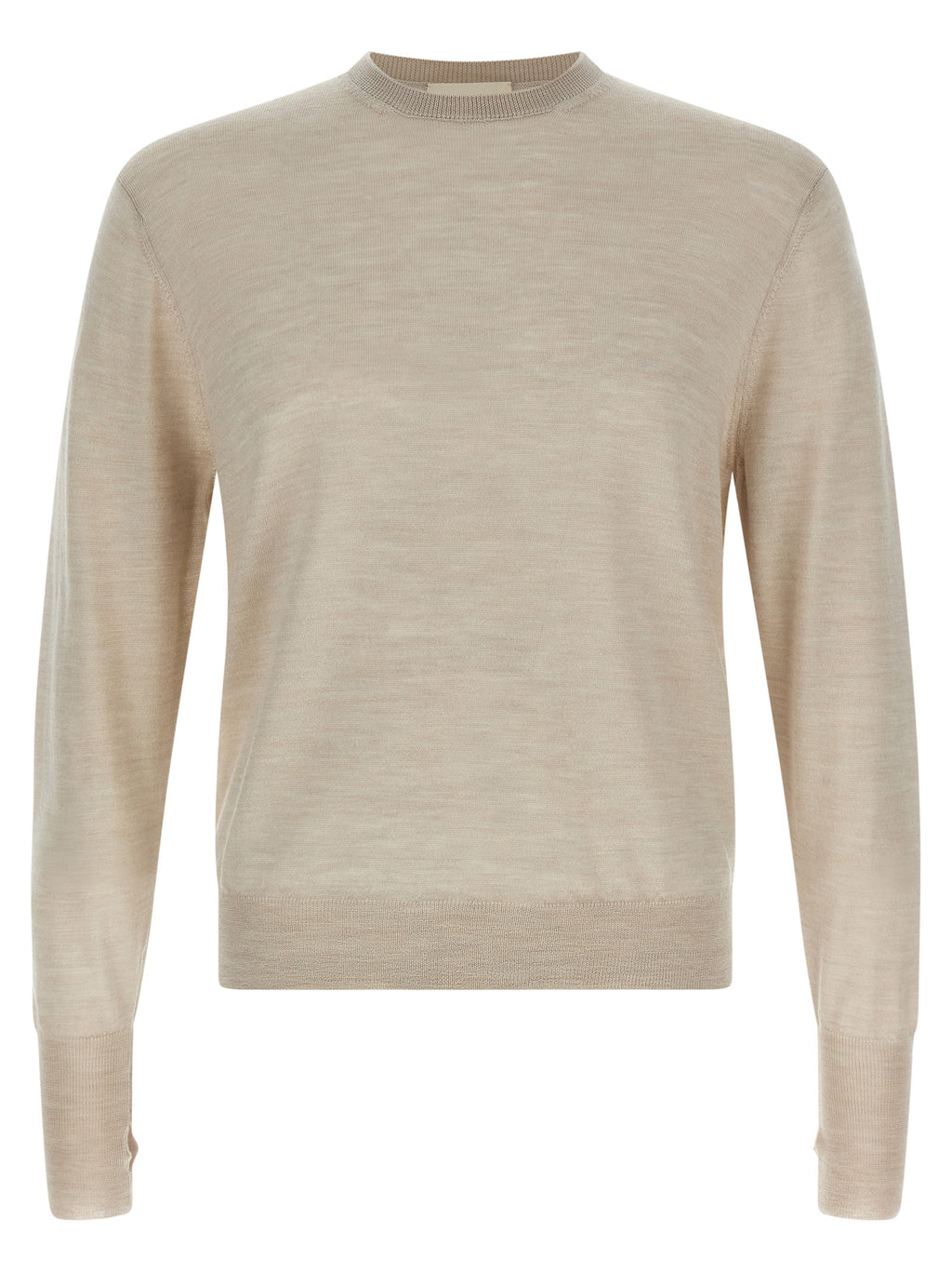 Beige Virgin Wool Cardigan