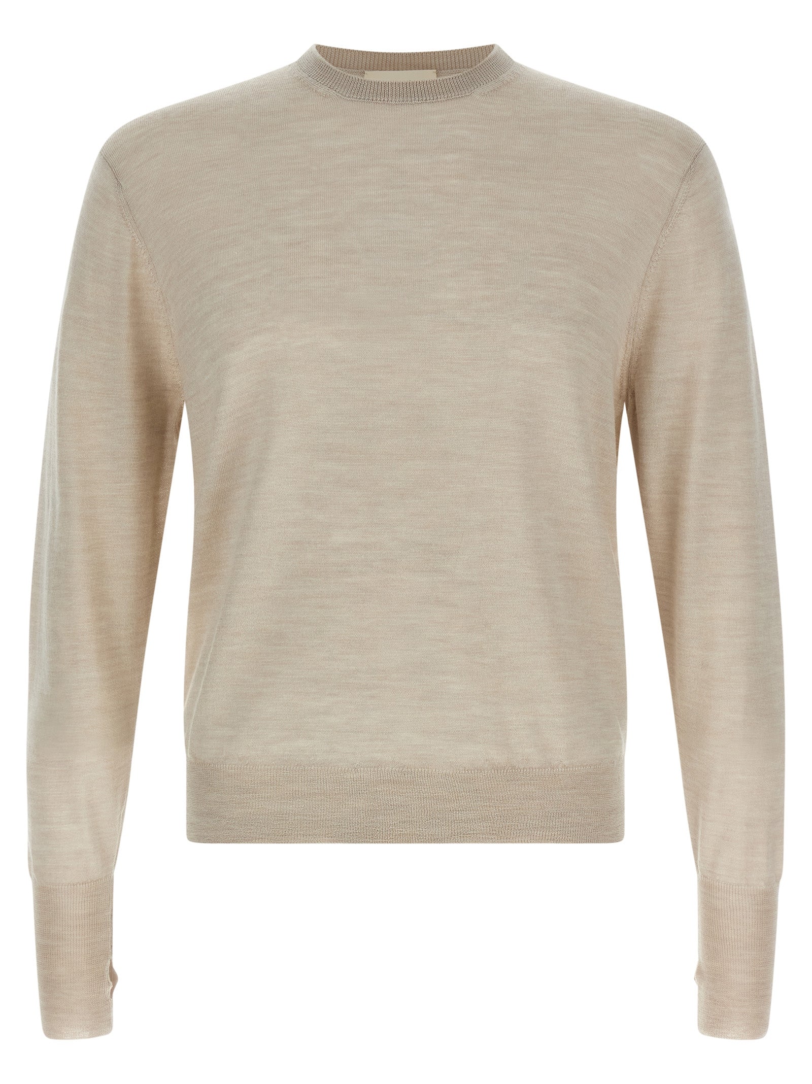 Beige Virgin Wool Cardigan