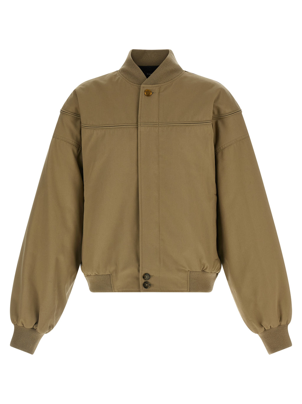 Beige Polyester Bomber