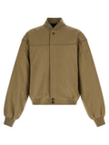 Beige Polyester Bomber
