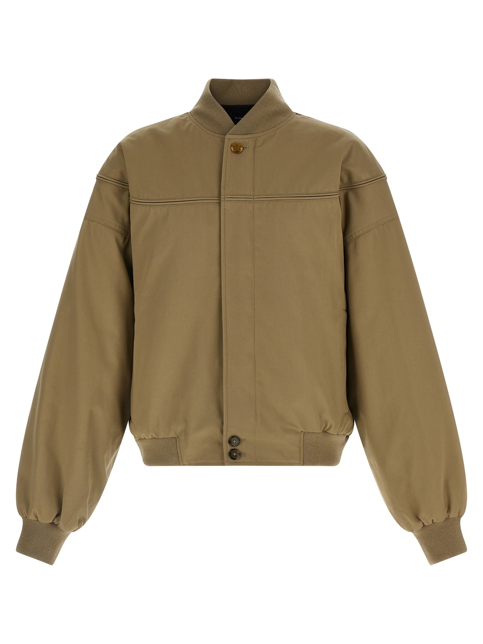 Beige Polyester Bomber