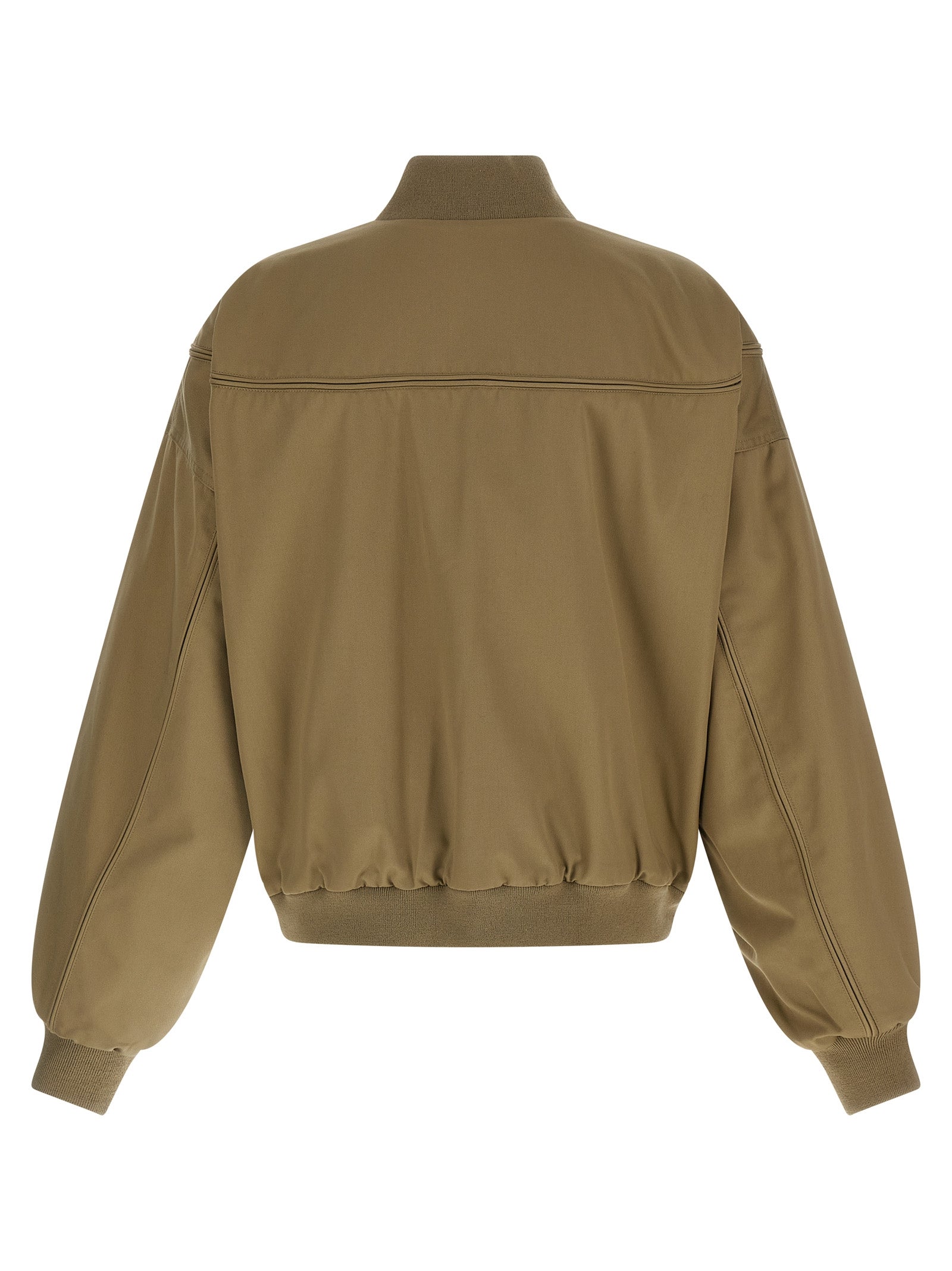 Beige Polyester Bomber