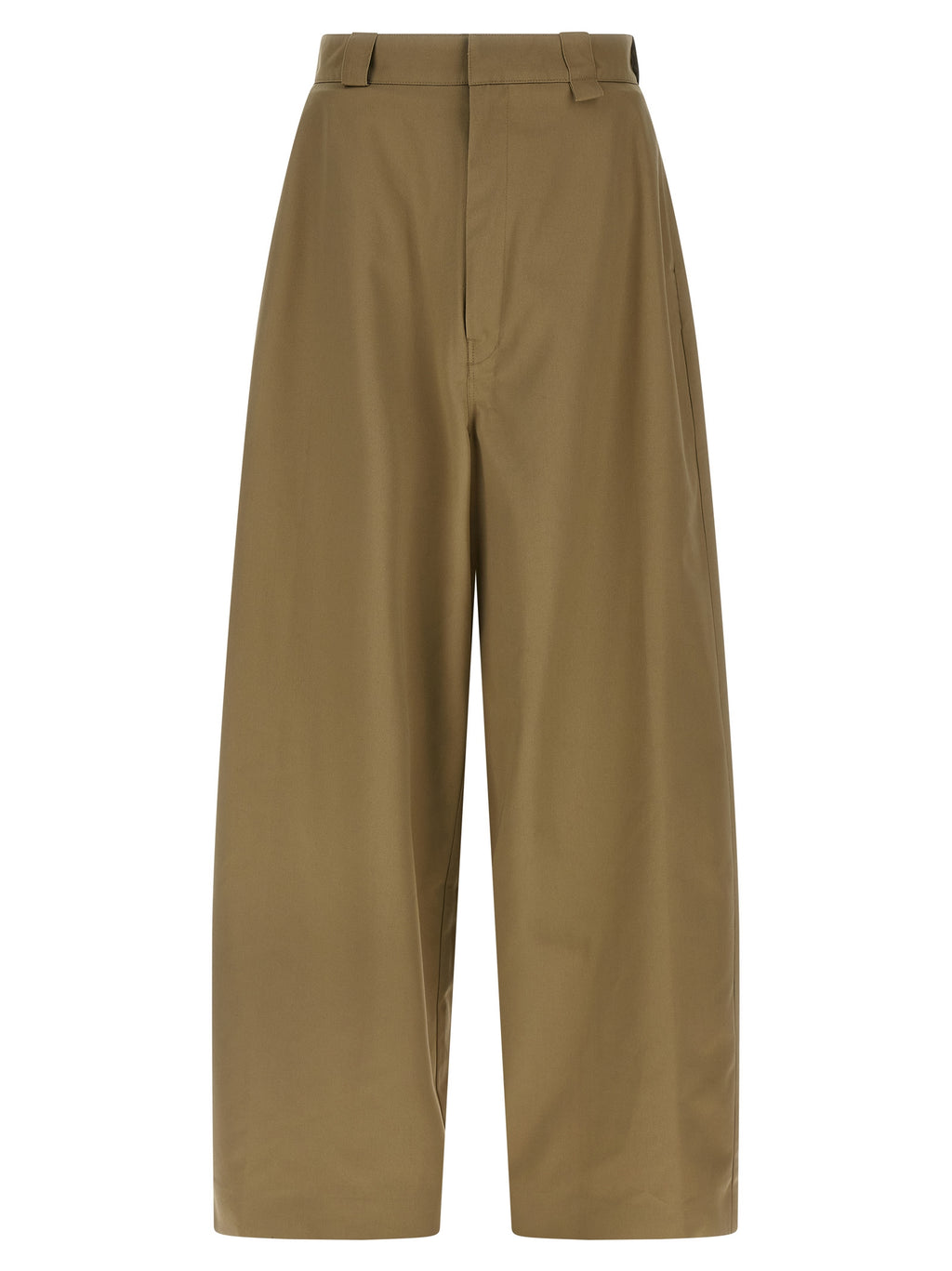 Beige Polyester Chino Pants