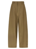 Beige Polyester Chino Pants