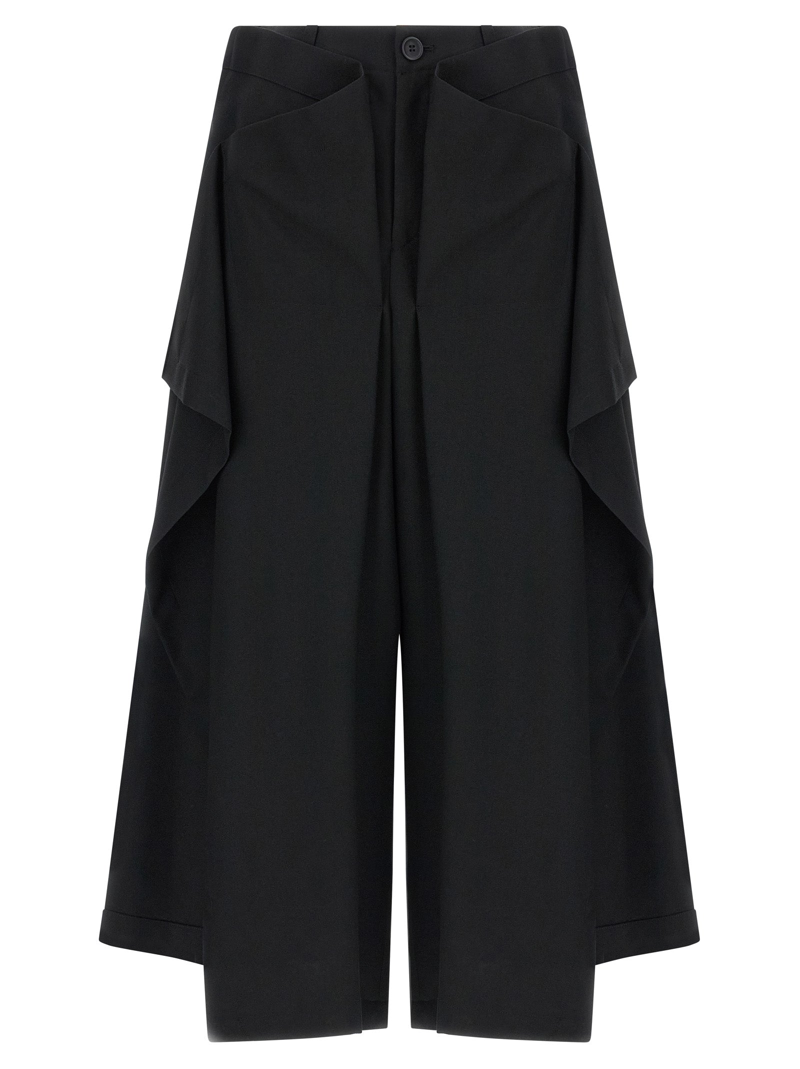 Black Wool Casual Pants