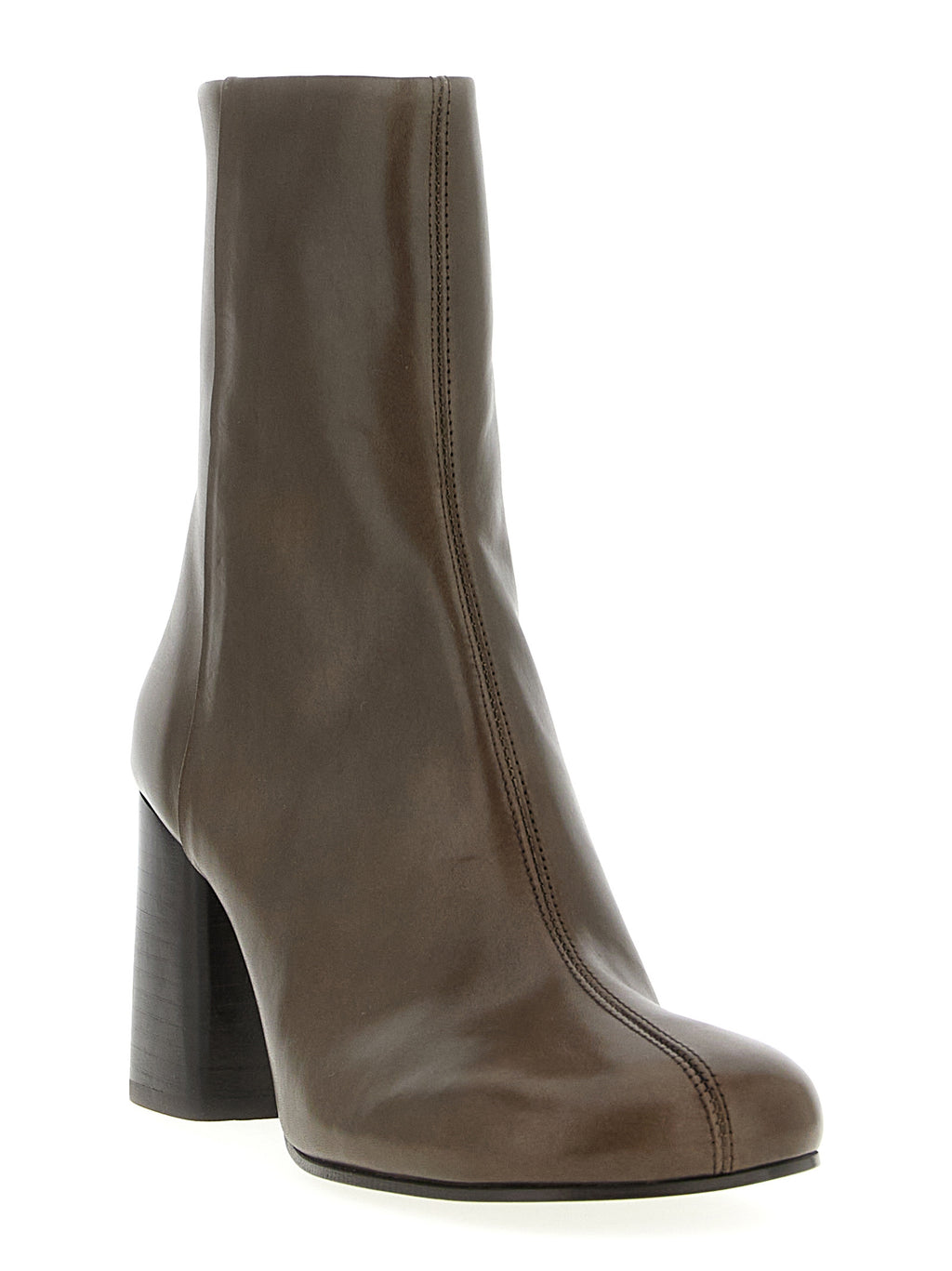 Brown Calfskin Ankle Boots