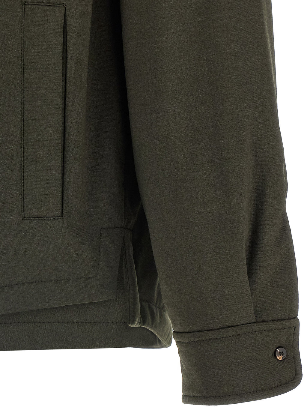 Bicolor Virgin Wool Shell Jacket
