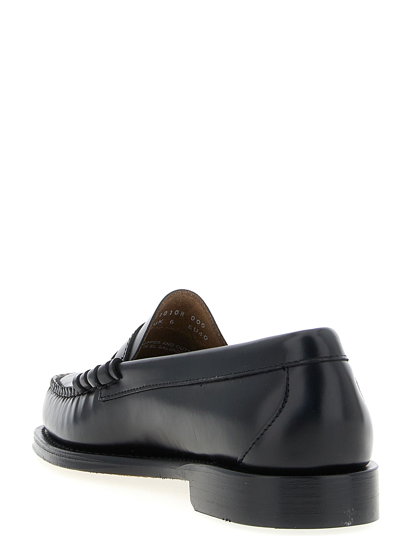 Black Cowhide Slip-On Loafers