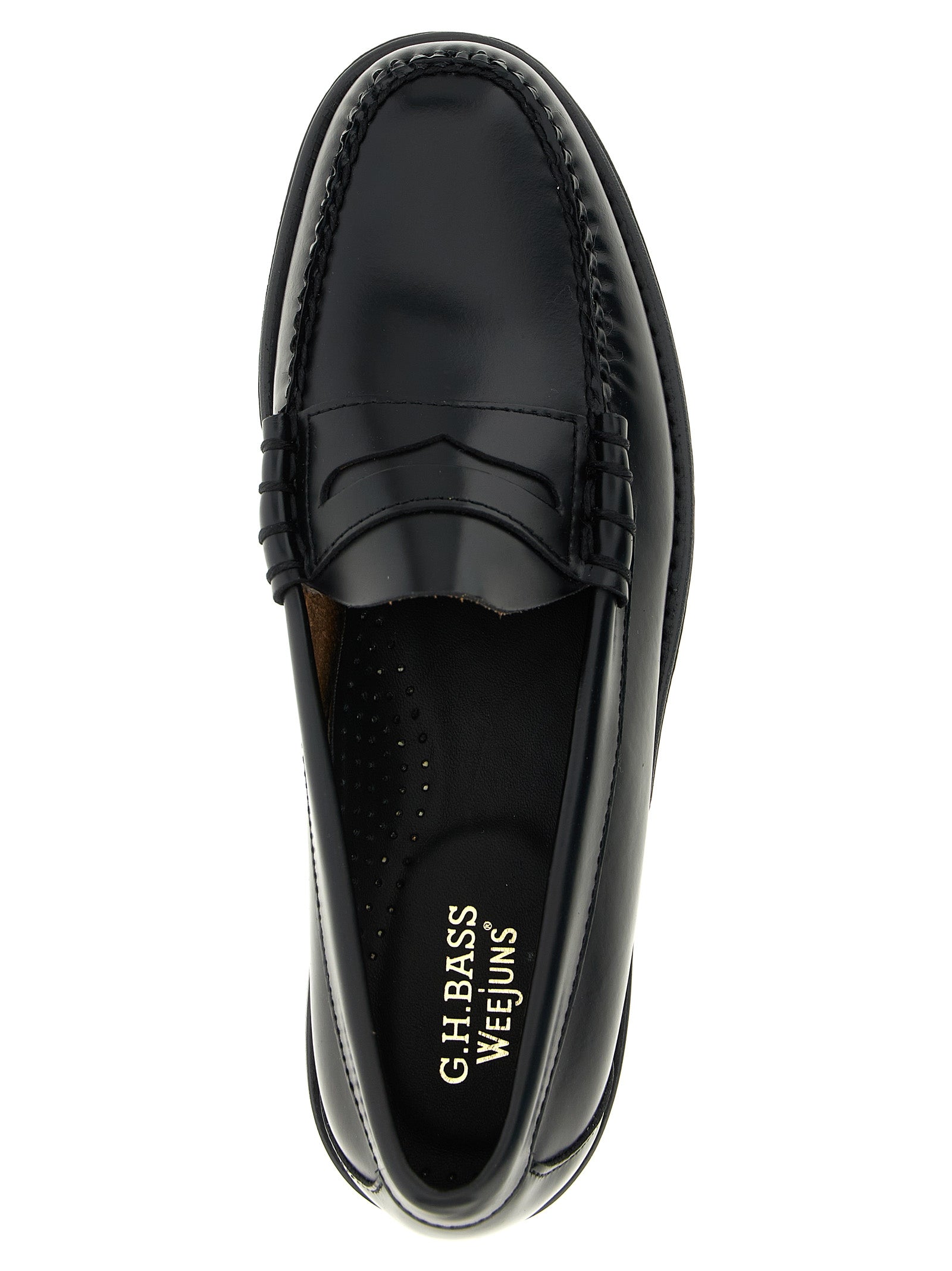Black Cowhide Slip-On Loafers