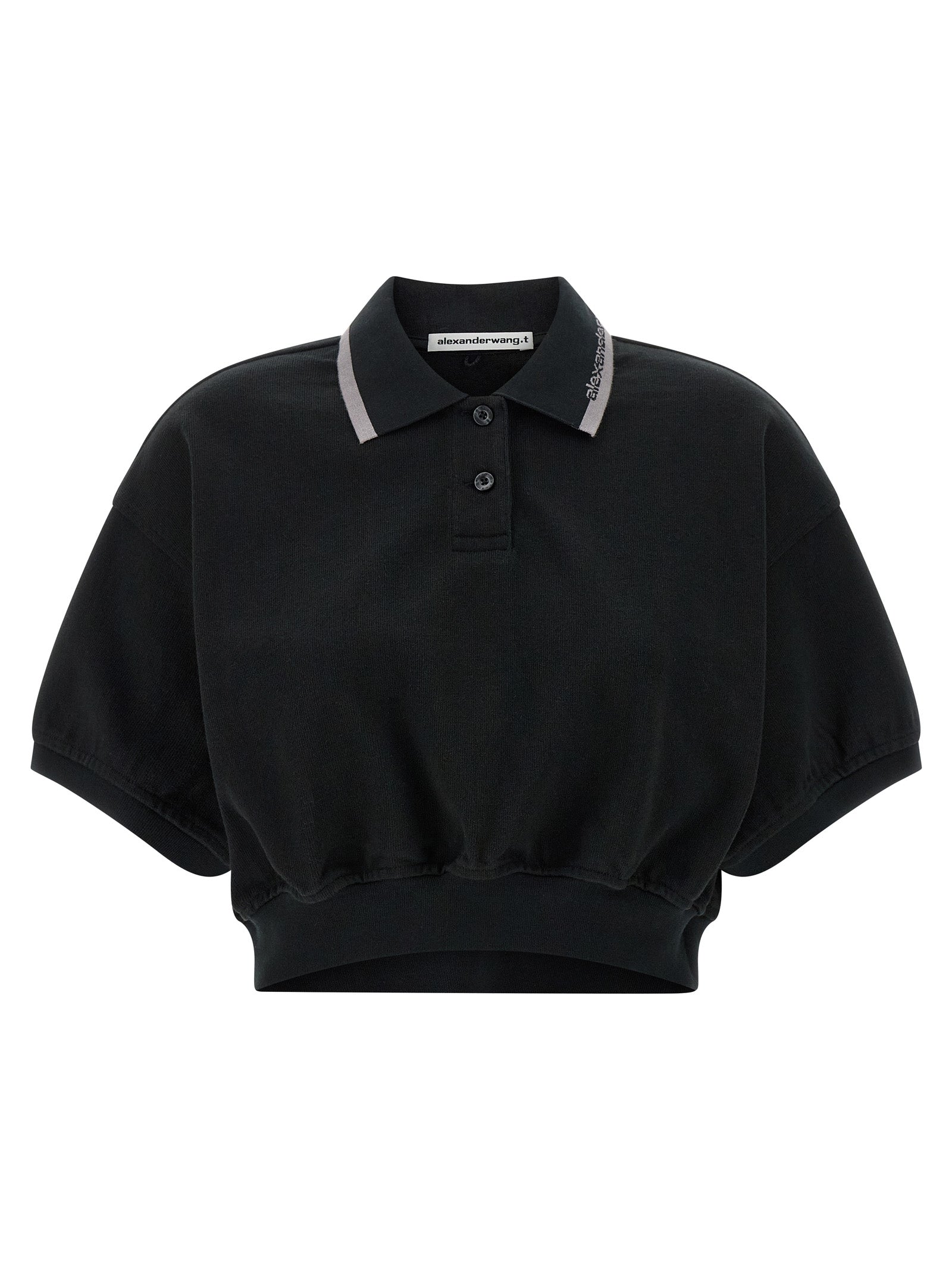 Black Cotton Polo Shirt