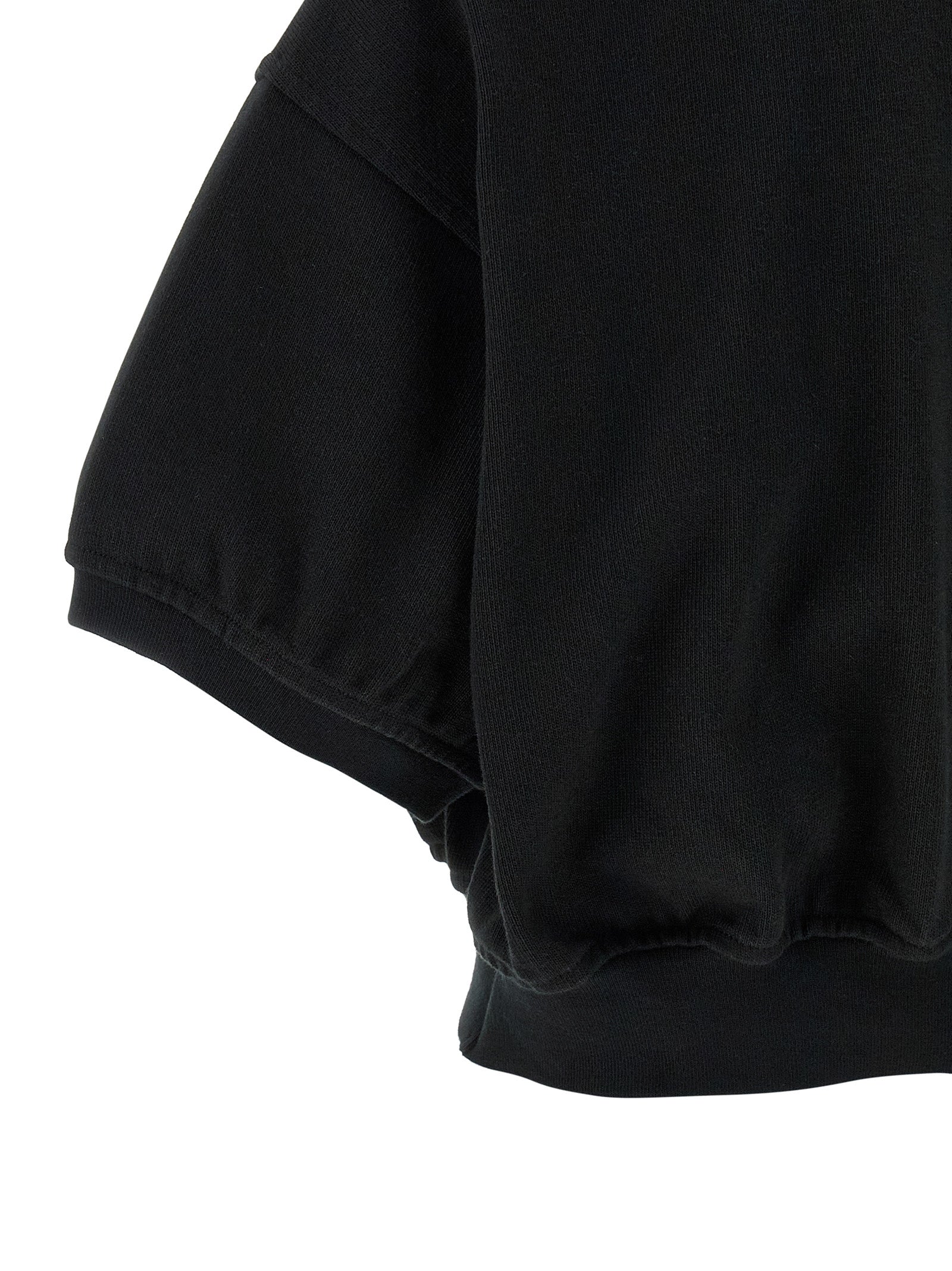 Black Cotton Polo Shirt