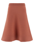 Multicolor Polyester Midi Skirt