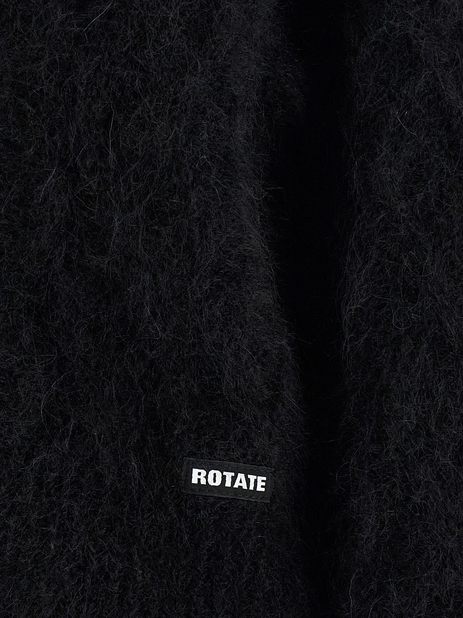 Black Alpaca Leather Cardigan