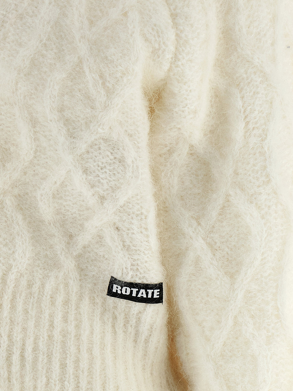 White Alpaca Leather Cardigan