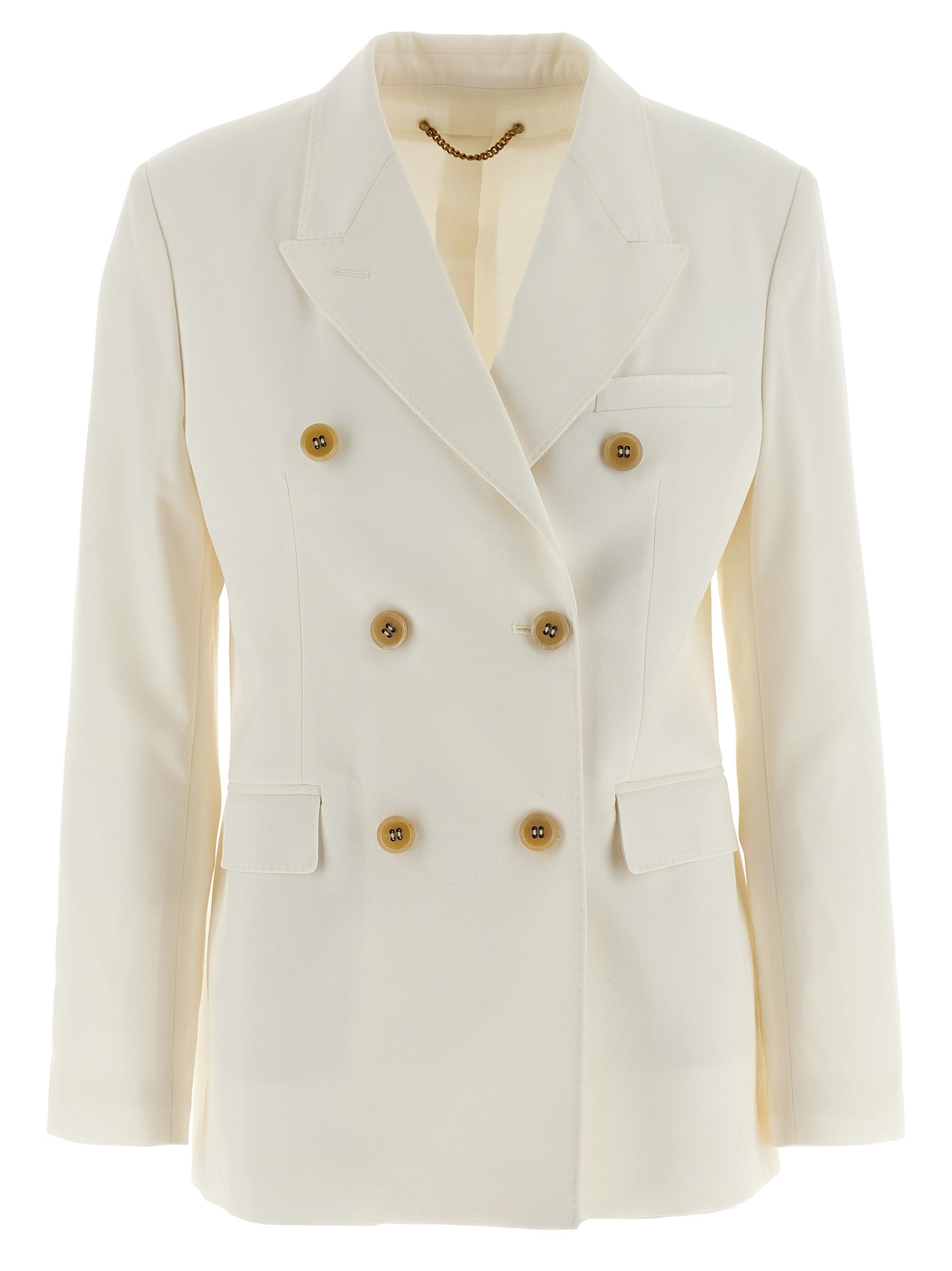 White Polyester Blazer