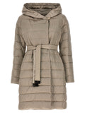 Beige Polyamide Full-Length Jacket