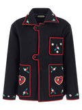 Blue Wool Full-Length Jacket