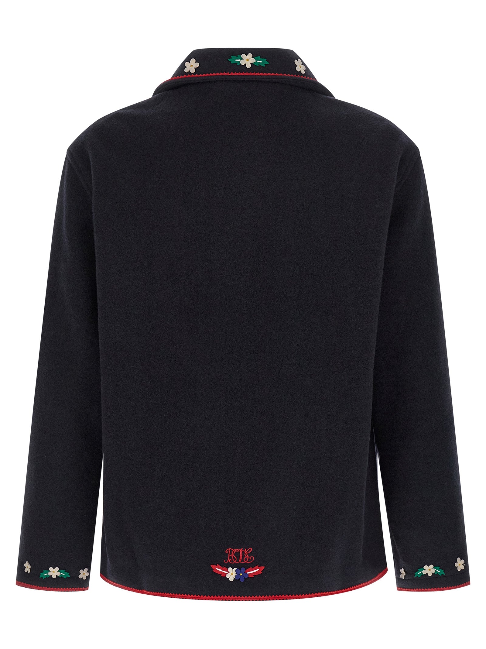 Blue Wool Full-Length Jacket