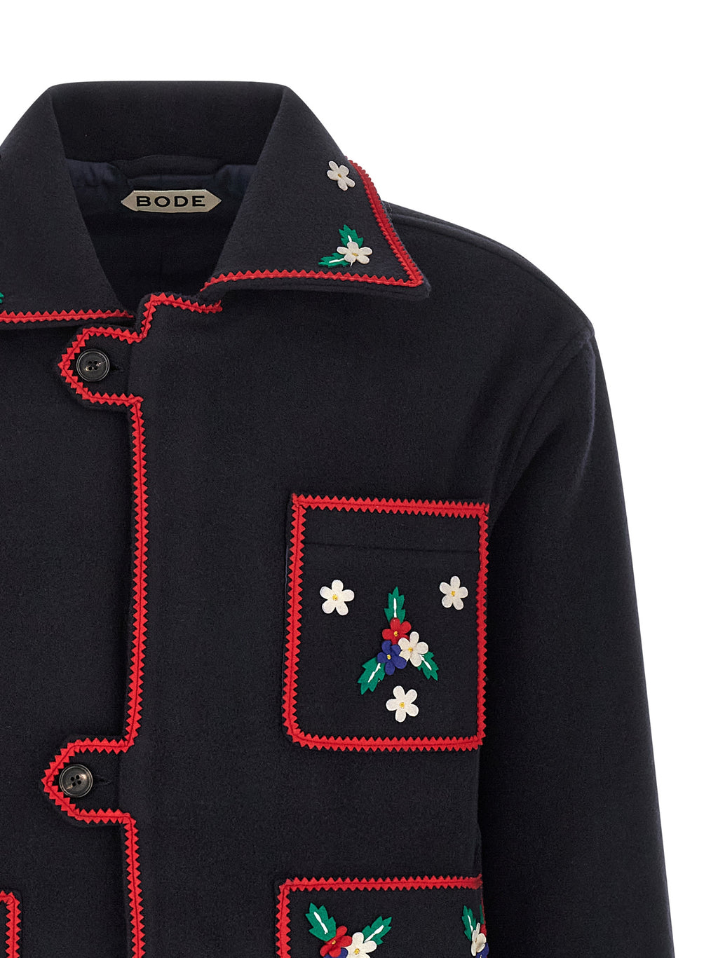Blue Wool Full-Length Jacket
